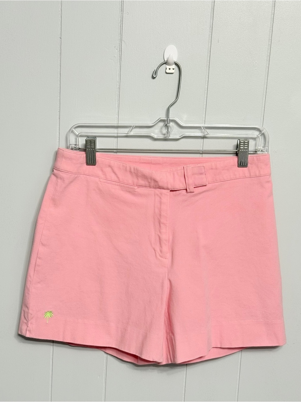 #18) Lilly Pulitzer Pink Palm Embroidered Shorts